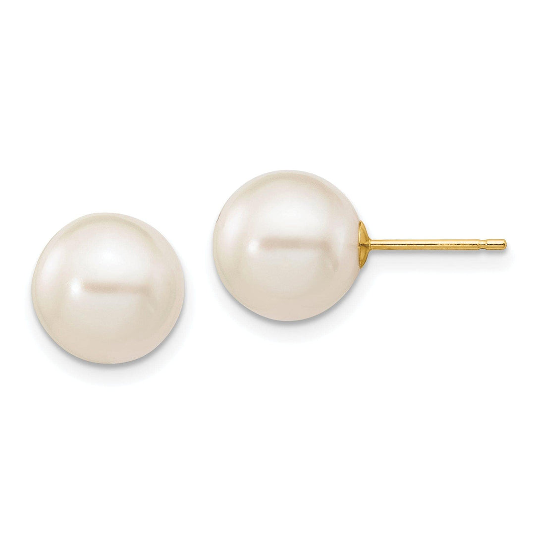 Lovely Rita's Earrings 14k Yellow Gold Round Cultured Pearl Earrings
