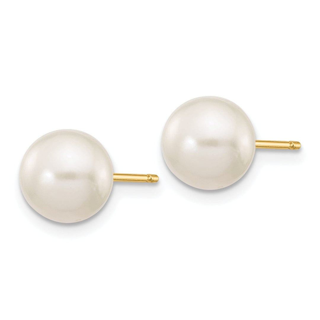 Lovely Rita's Earrings 14k Yellow Gold Round Cultured Pearl Earrings