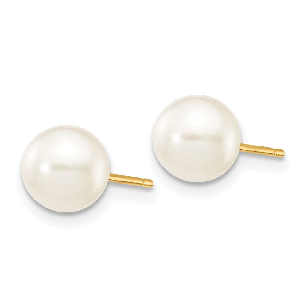 Lovely Rita's Earrings 14k Yellow Gold Round Cultured Pearl Earrings