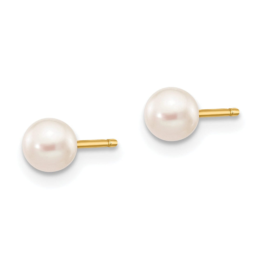 Lovely Rita's Earrings 14k Yellow Gold Round Cultured Pearl Earrings