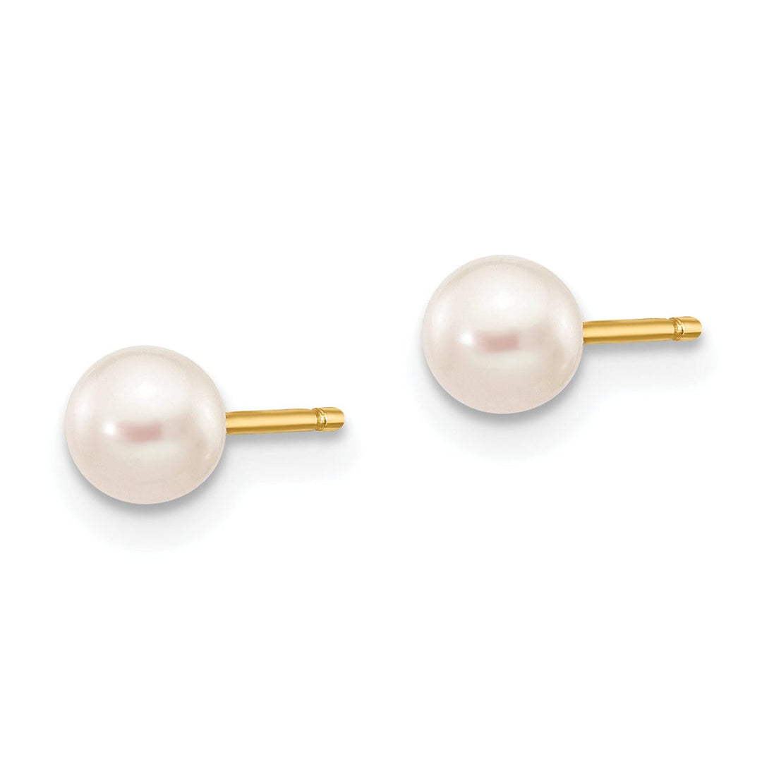 Lovely Rita's Earrings 14k Yellow Gold Round Cultured Pearl Earrings
