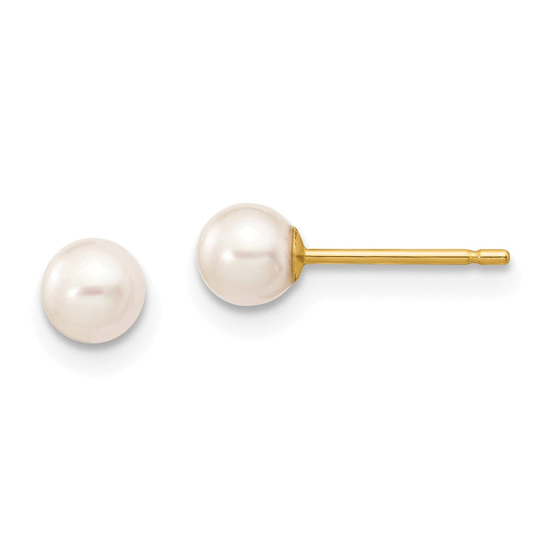 Lovely Rita's Earrings 14k Yellow Gold Round Cultured Pearl Earrings