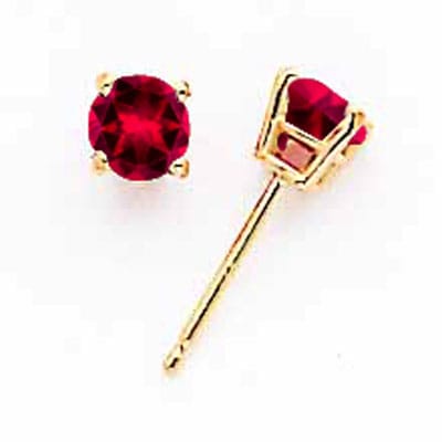Lovely Rita's Earrings 14k Yellow Gold Ruby Earring