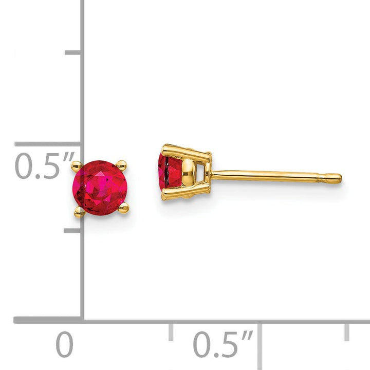 Lovely Rita's Earrings 14k Yellow Gold Ruby Earrings