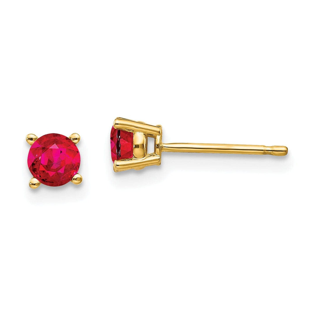 Lovely Rita's Earrings 14k Yellow Gold Ruby Earrings
