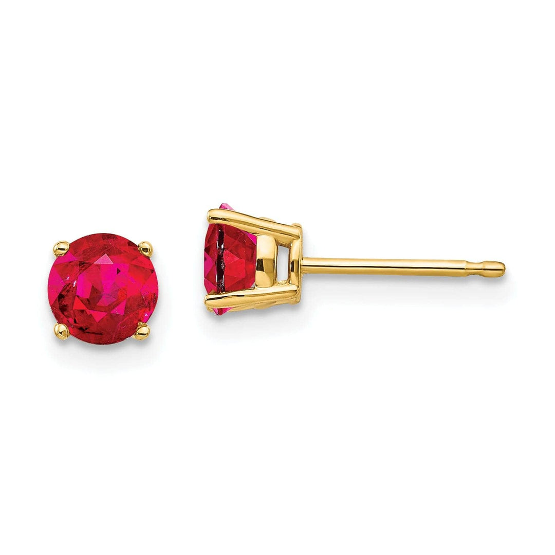 Lovely Rita's Earrings 14k Yellow Gold Ruby Earrings