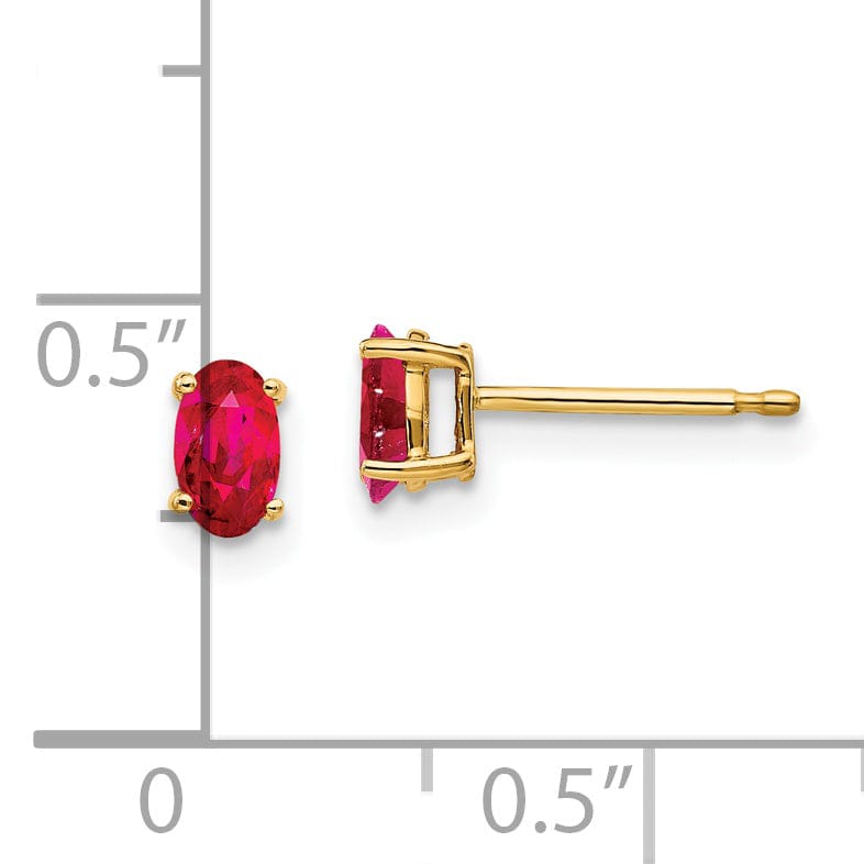 Lovely Rita's Earrings 14k Yellow Gold Ruby Earrings