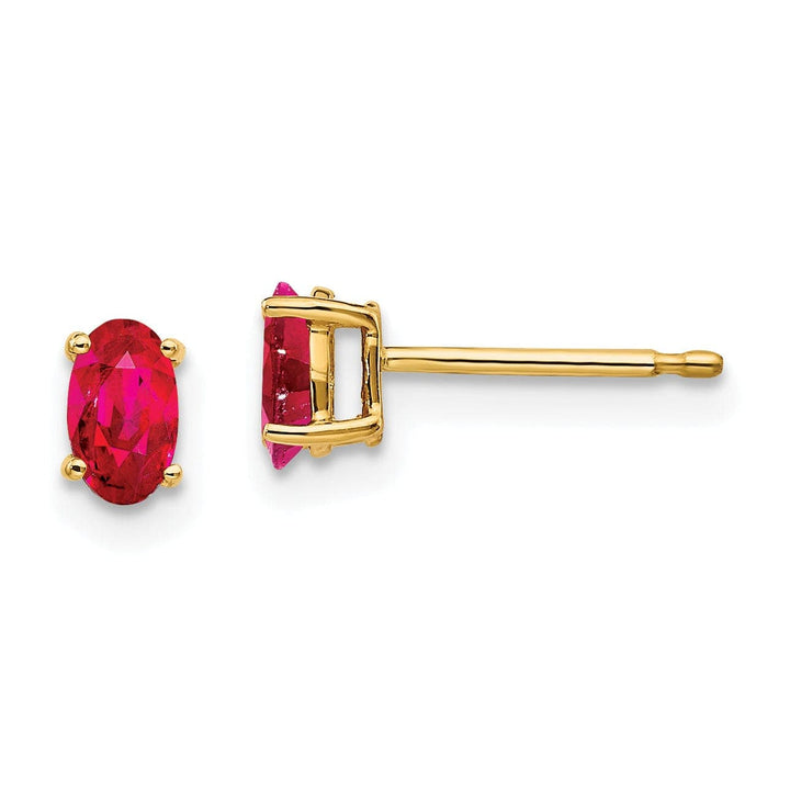Lovely Rita's Earrings 14k Yellow Gold Ruby Earrings