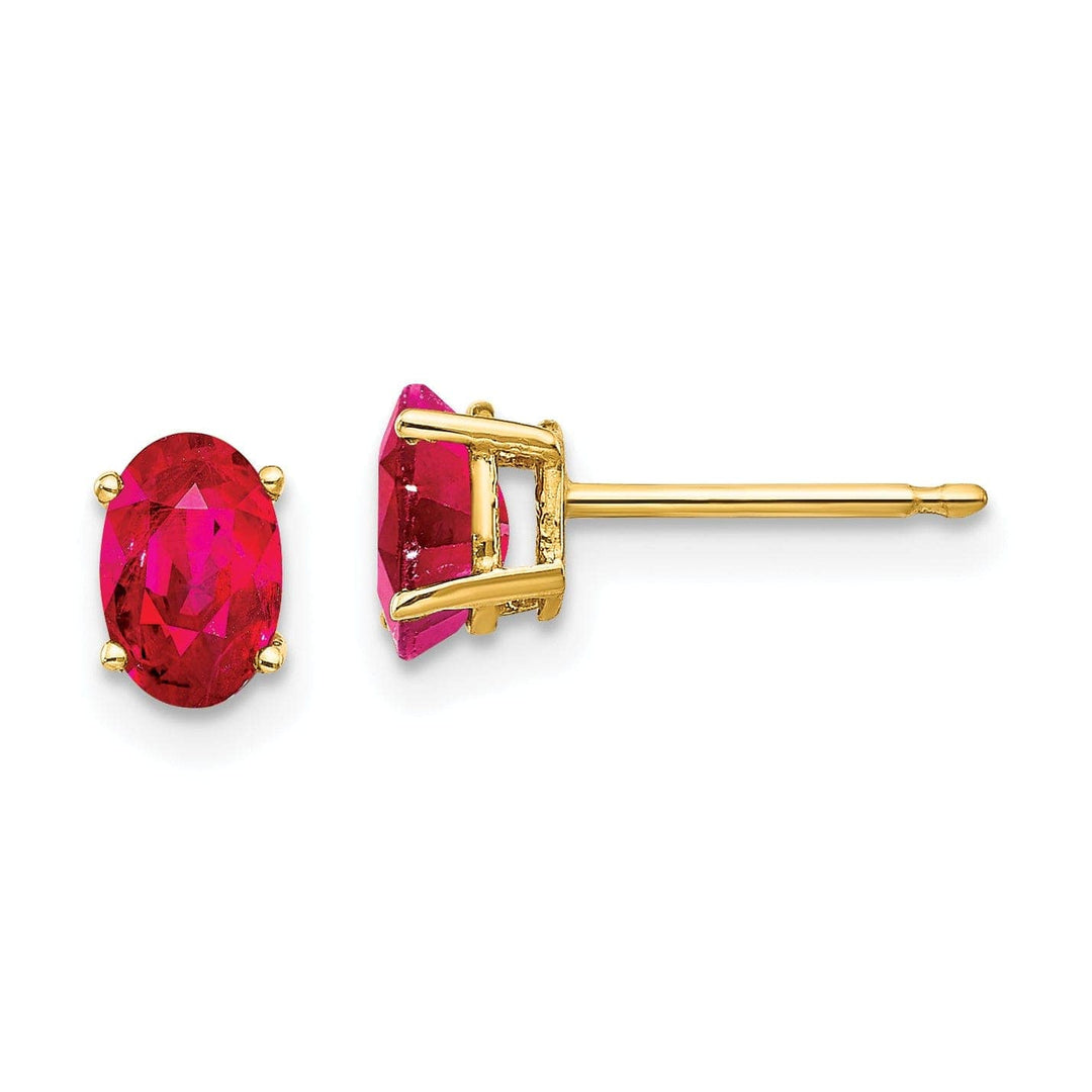 Lovely Rita's Earrings 14k Yellow Gold Ruby Earrings
