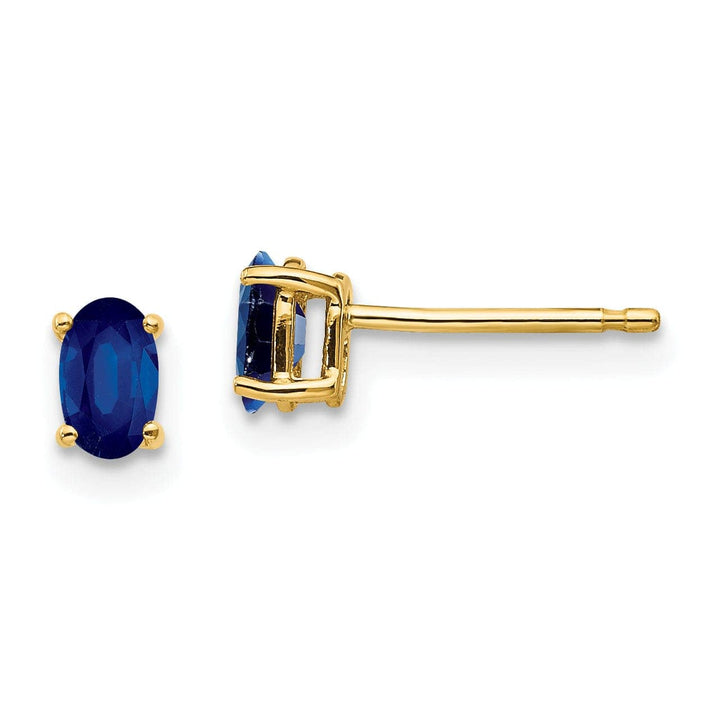 Lovely Rita's Earrings 14k Yellow Gold Sapphire Earrings