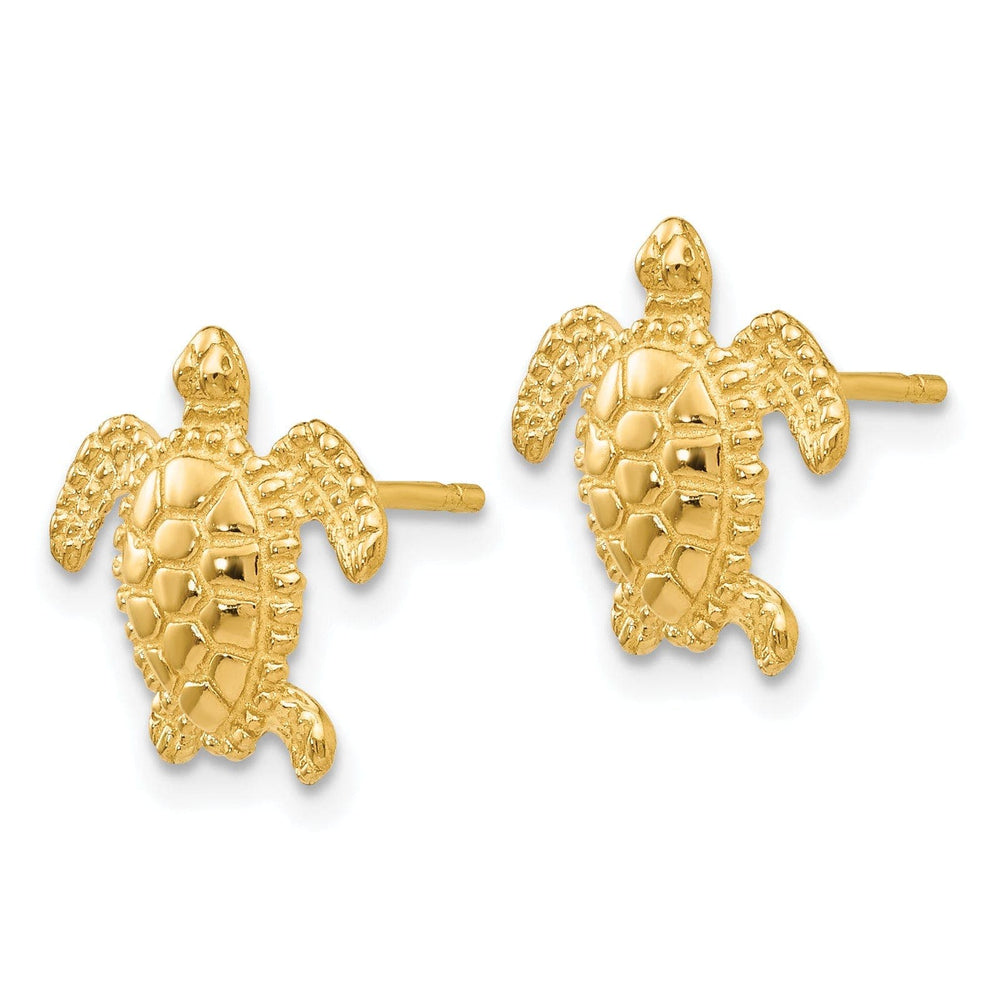 Lovely Rita's Earrings 14k Yellow Gold Sea Turtle Post Earring