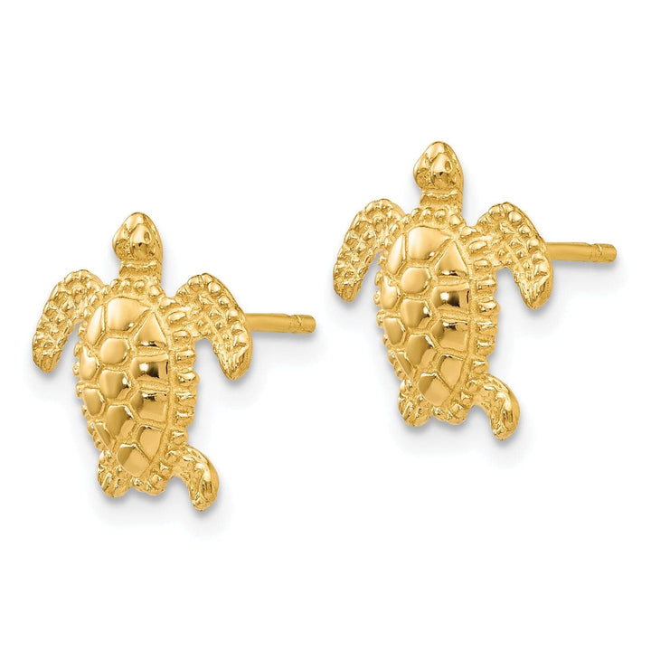 Lovely Rita's Earrings 14k Yellow Gold Sea Turtle Post Earring