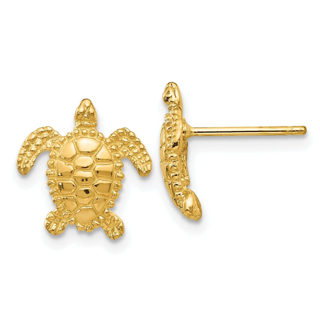 Lovely Rita's Earrings 14k Yellow Gold Sea Turtle Post Earring