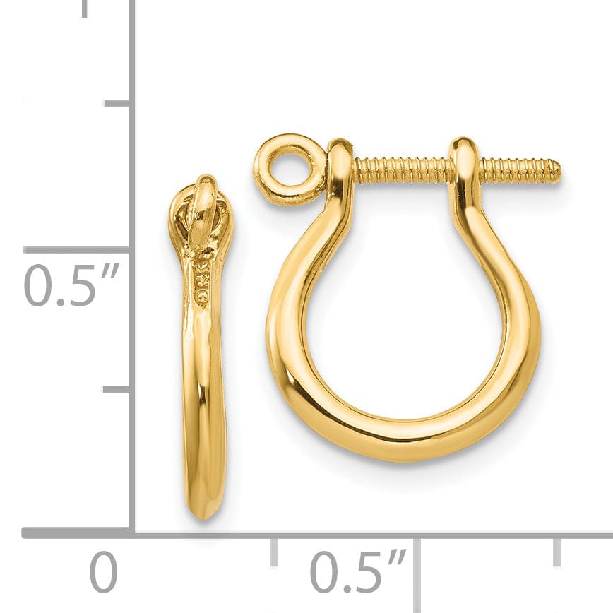 Lovely Rita's Earrings 14k Yellow Gold Shackle Link Screw Earrings