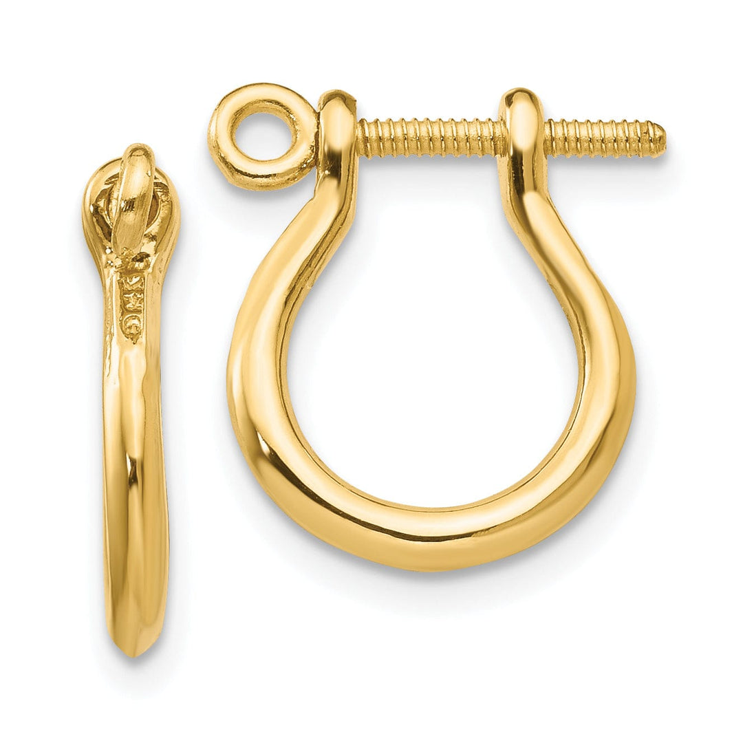 Lovely Rita's Earrings 14k Yellow Gold Shackle Link Screw Earrings