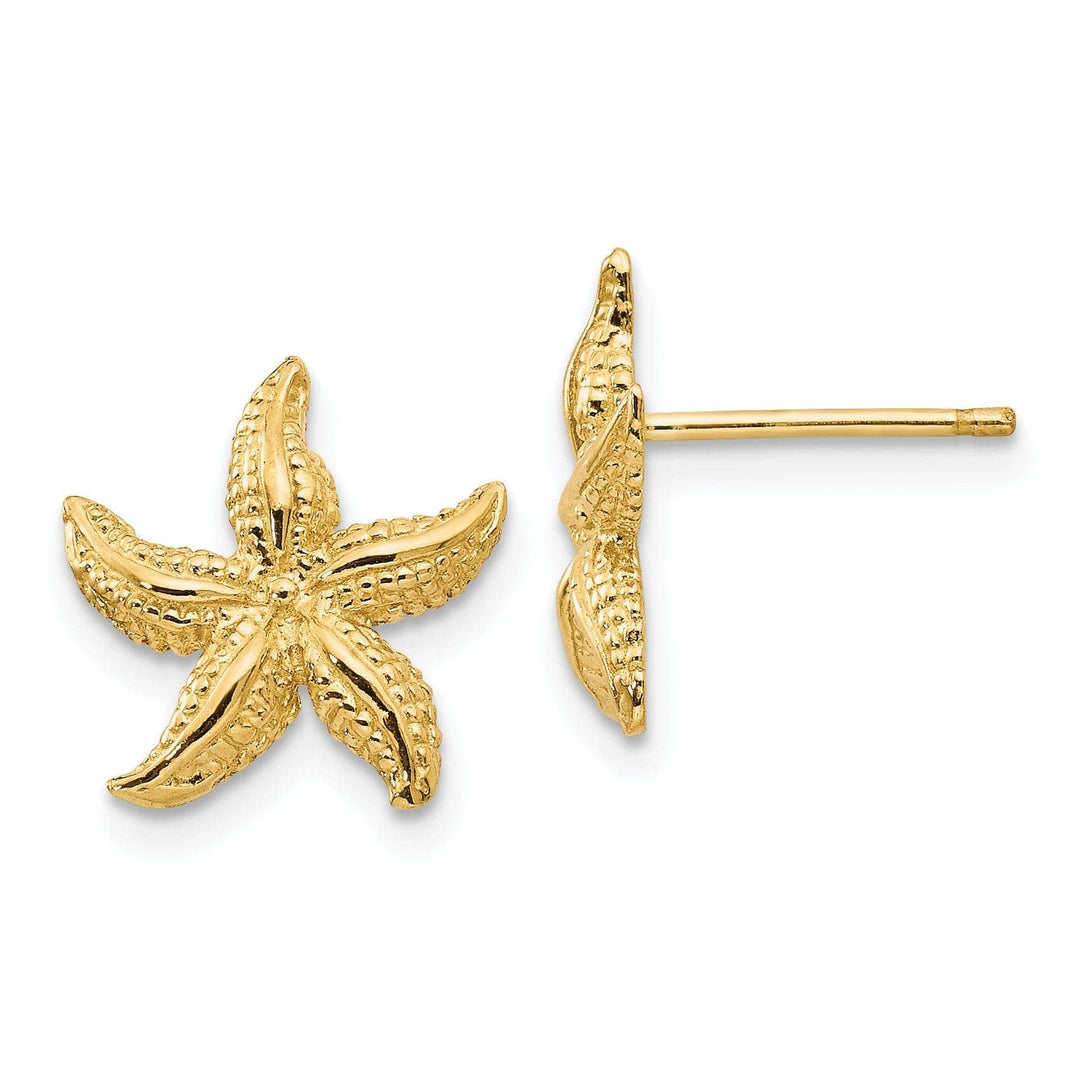 Lovely Rita's Earrings 14k Yellow Gold Starfish Earrings