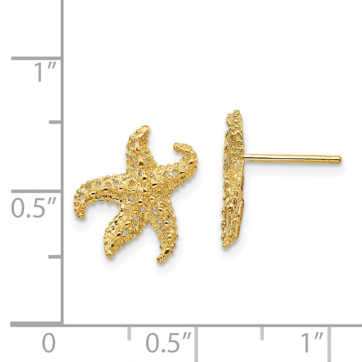 Lovely Rita's Earrings 14k Yellow Gold Starfish Earrings