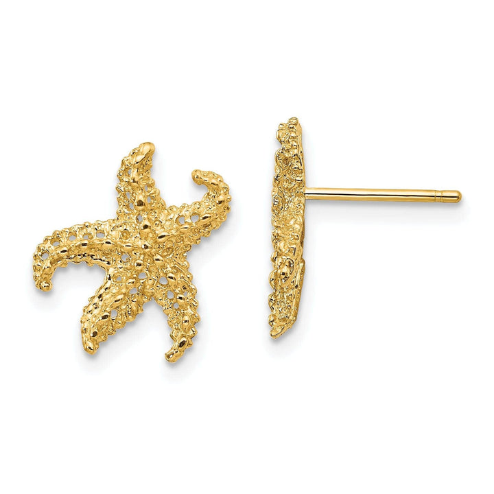 Lovely Rita's Earrings 14k Yellow Gold Starfish Earrings