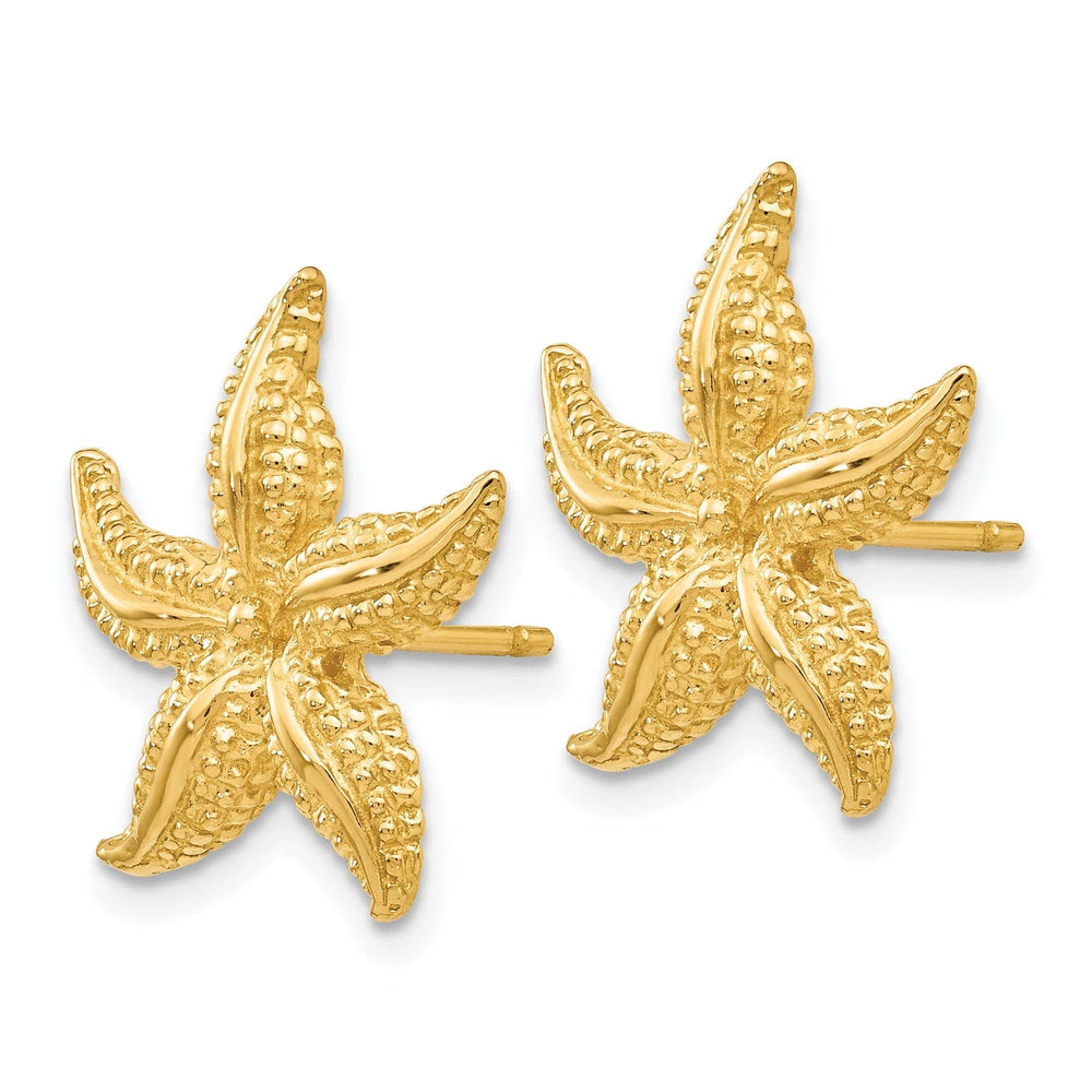 Lovely Rita's Earrings 14k Yellow Gold Starfish Post Earrings