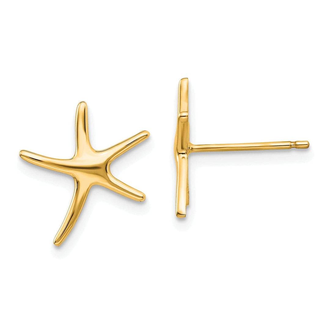 Lovely Rita's Earrings 14k Yellow Gold Starfish Post Earrings