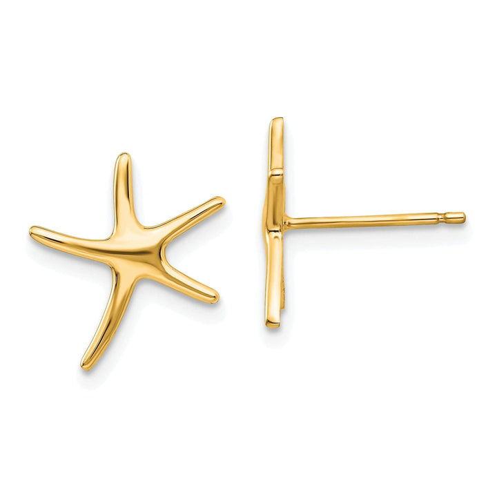 Lovely Rita's Earrings 14k Yellow Gold Starfish Post Earrings