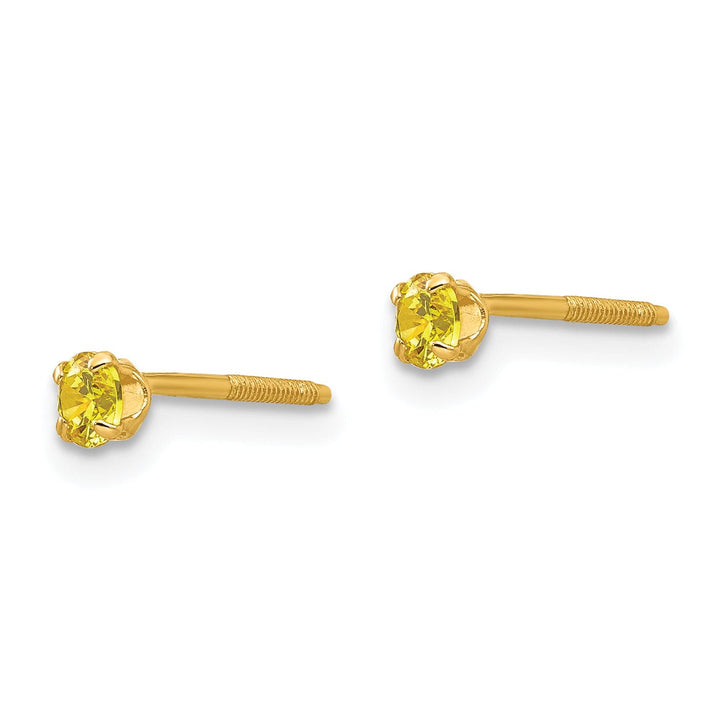 Lovely Rita's Earrings 14k Yellow Gold Synthetic Citrine Earrings