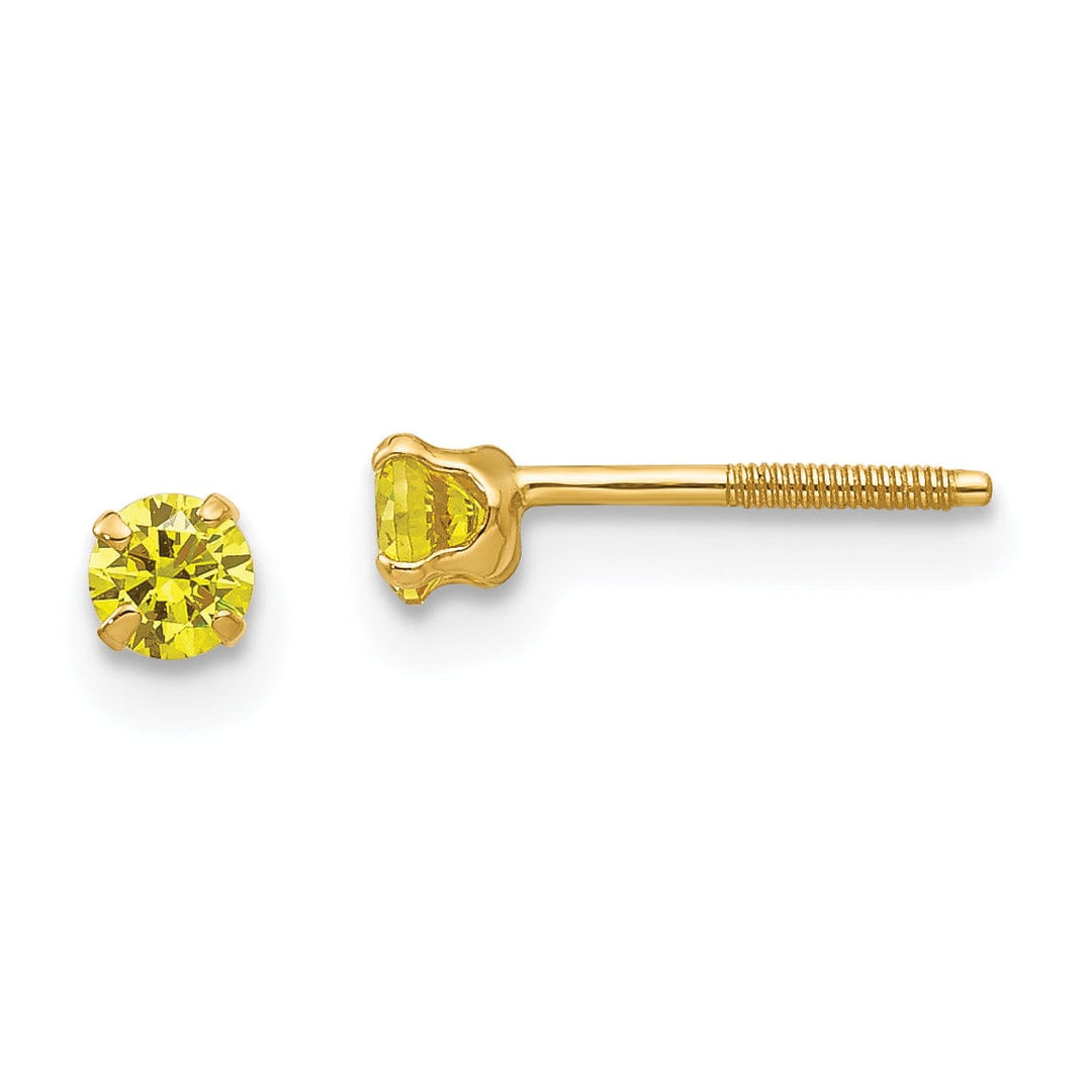 Lovely Rita's Earrings 14k Yellow Gold Synthetic Citrine Earrings