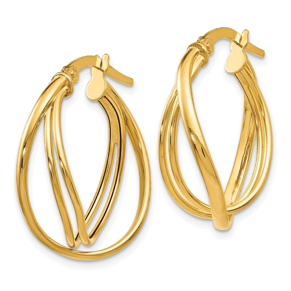 Lovely Rita's Earrings 14k Yellow Gold Twist Hoop Earrings