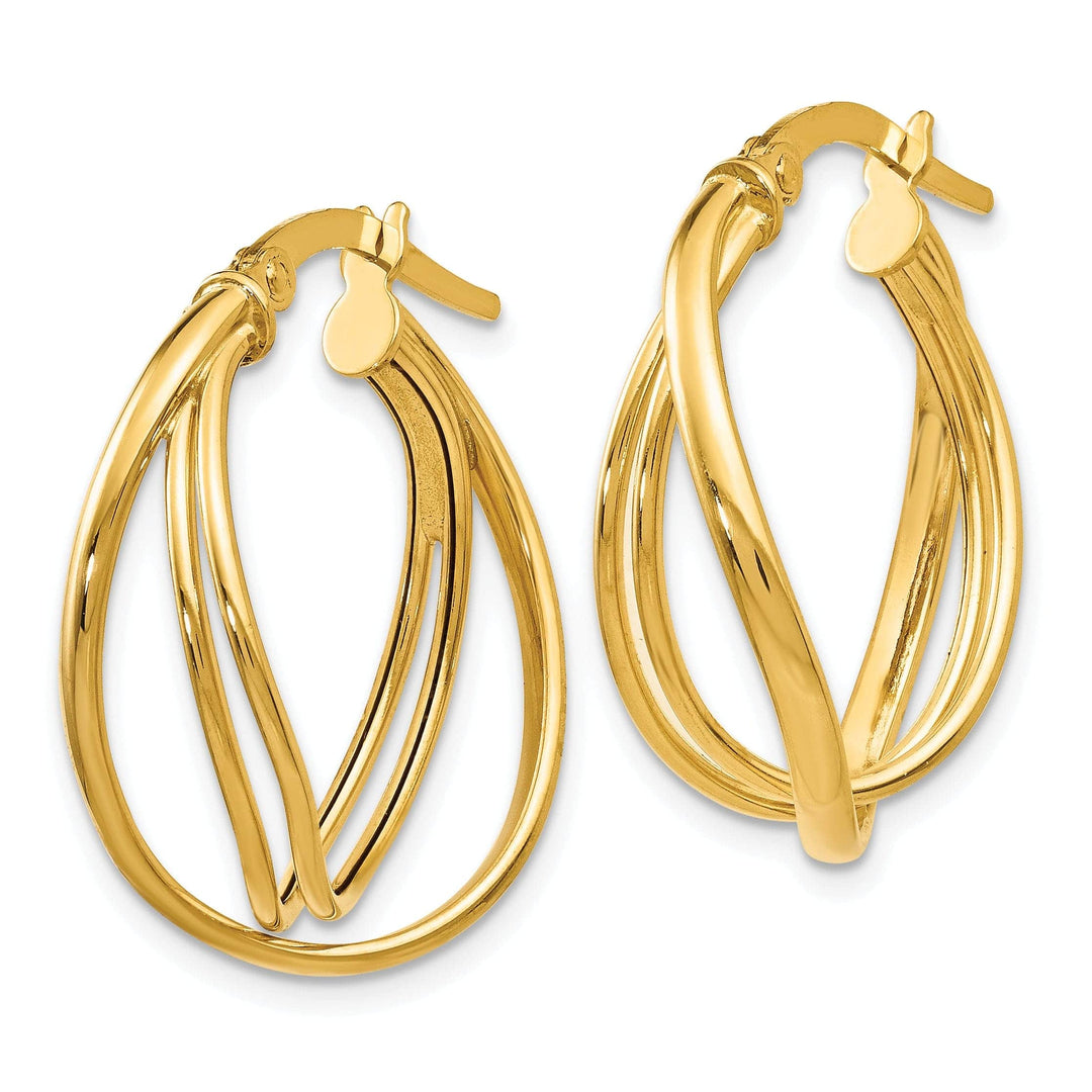 Lovely Rita's Earrings 14k Yellow Gold Twist Hoop Earrings