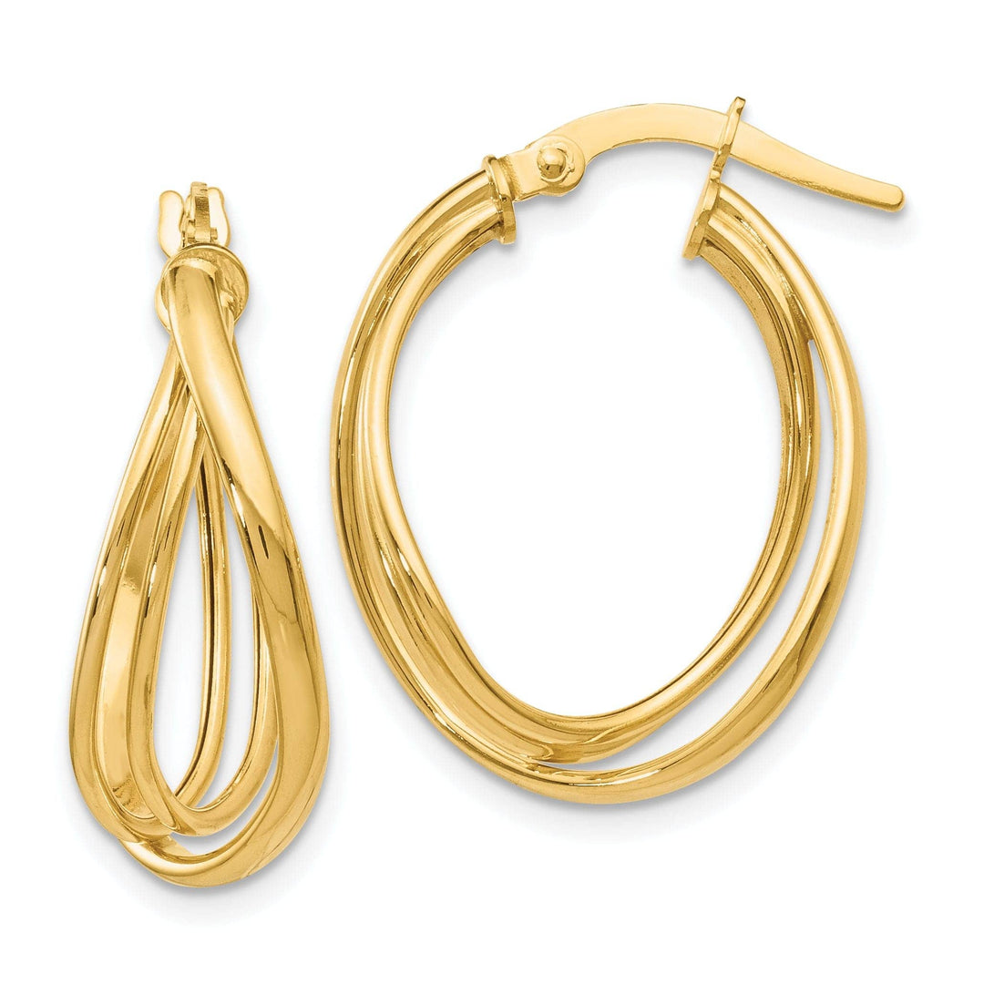 Lovely Rita's Earrings 14k Yellow Gold Twist Hoop Earrings