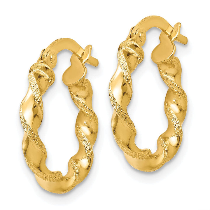 Lovely Rita's Earrings 14k Yellow Gold Twisted Hoop Earrings