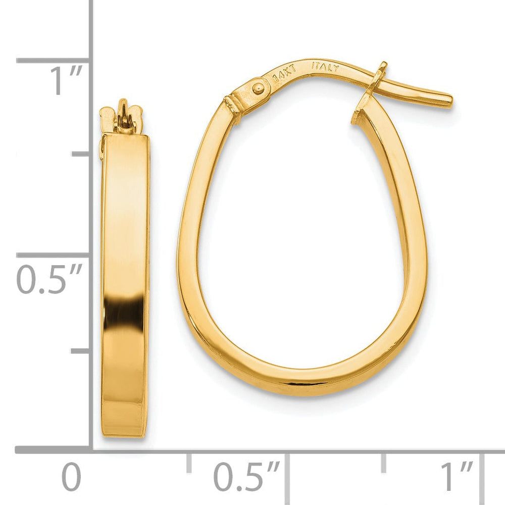 Lovely Rita's Earrings 14k Yellow Gold UShape Hoop Earrings