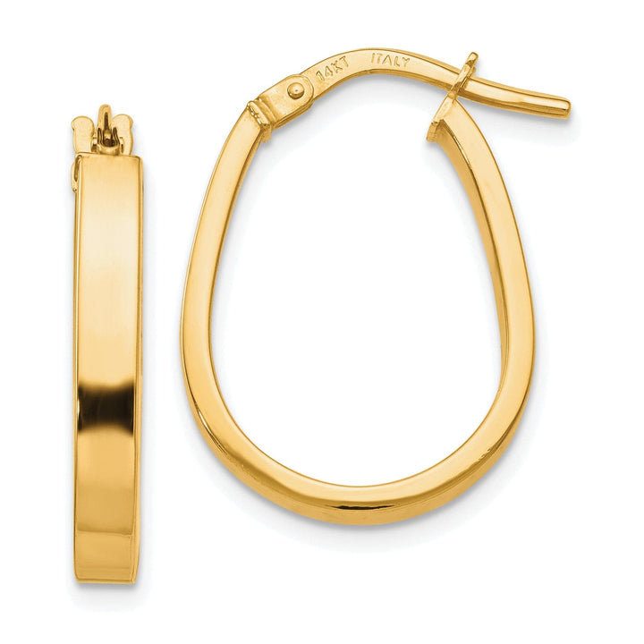 Lovely Rita's Earrings 14k Yellow Gold UShape Hoop Earrings