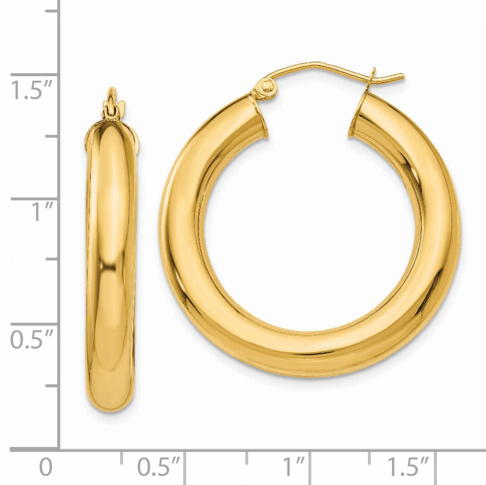 Lovely Rita's Earrings 14k Yellow Polished 5MM Lightweight Hoop Earrings