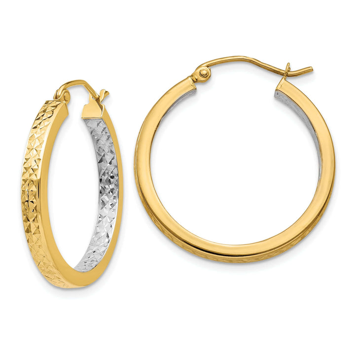 Lovely Rita's Earrings 14k Yellow Rhodium Gold Squared Earrings
