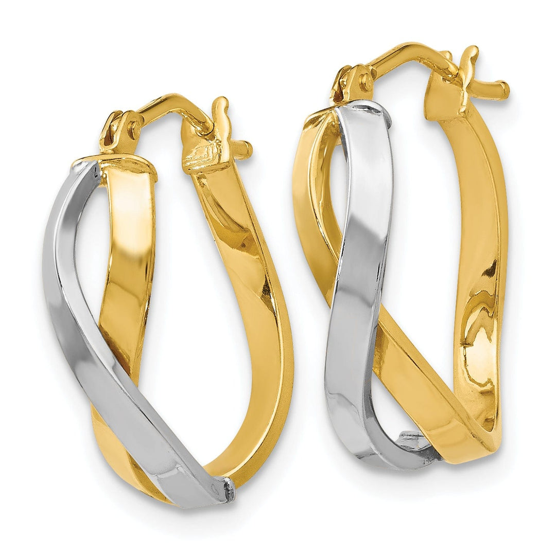 Lovely Rita's Earrings 14k Yellow Rhodium Hinged Hoop Earrings