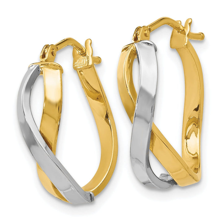 Lovely Rita's Earrings 14k Yellow Rhodium Hinged Hoop Earrings