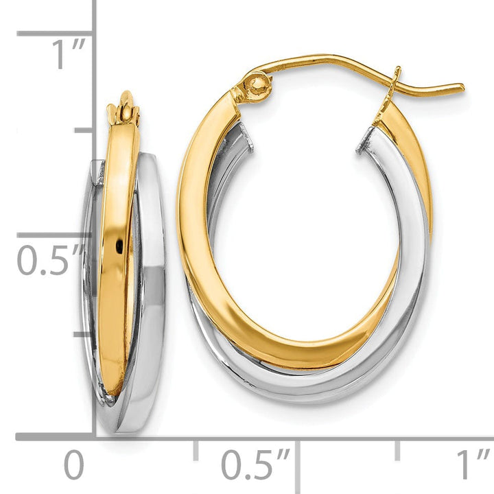 Lovely Rita's Earrings 14k Yellow Rhodium Hinged Hoop Earrings