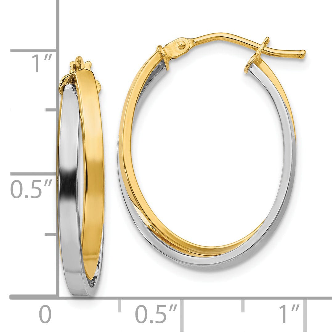 Lovely Rita's Earrings 14k Yellow Rhodium Hinged Hoop Earrings