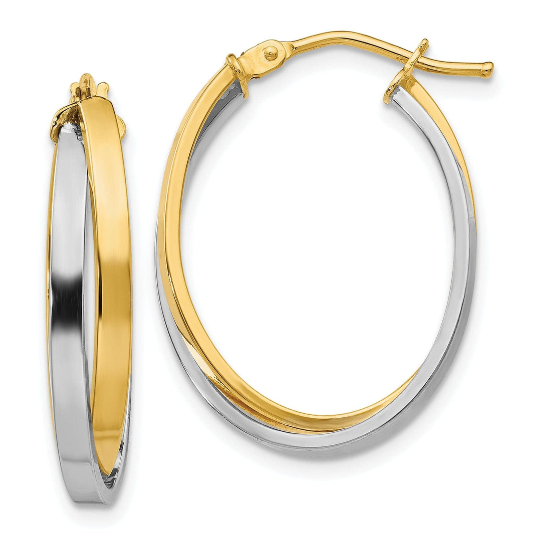 Lovely Rita's Earrings 14k Yellow Rhodium Hinged Hoop Earrings