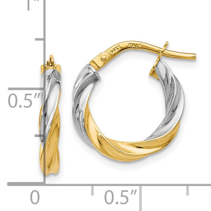 Lovely Rita's Earrings 14k Yellow Rhodium Plating Hoop Earrings