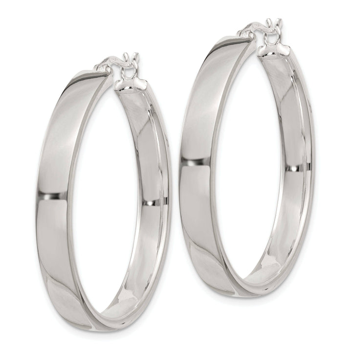 Lovely Rita's Earrings 925 Sterling Silver 5x31mm Hoop Earrings