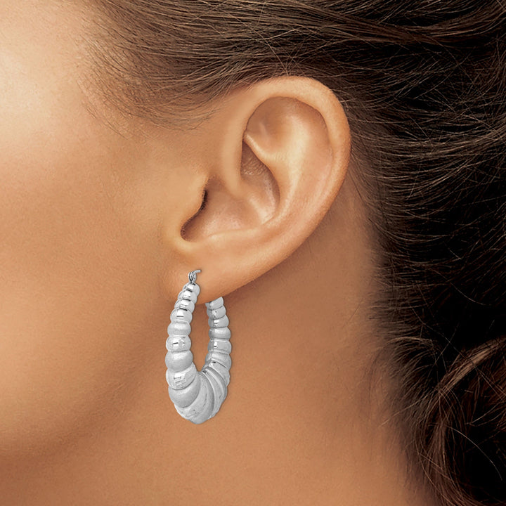 Lovely Rita's Earrings 925 Sterling Silver Shrimp Hoop Earrings