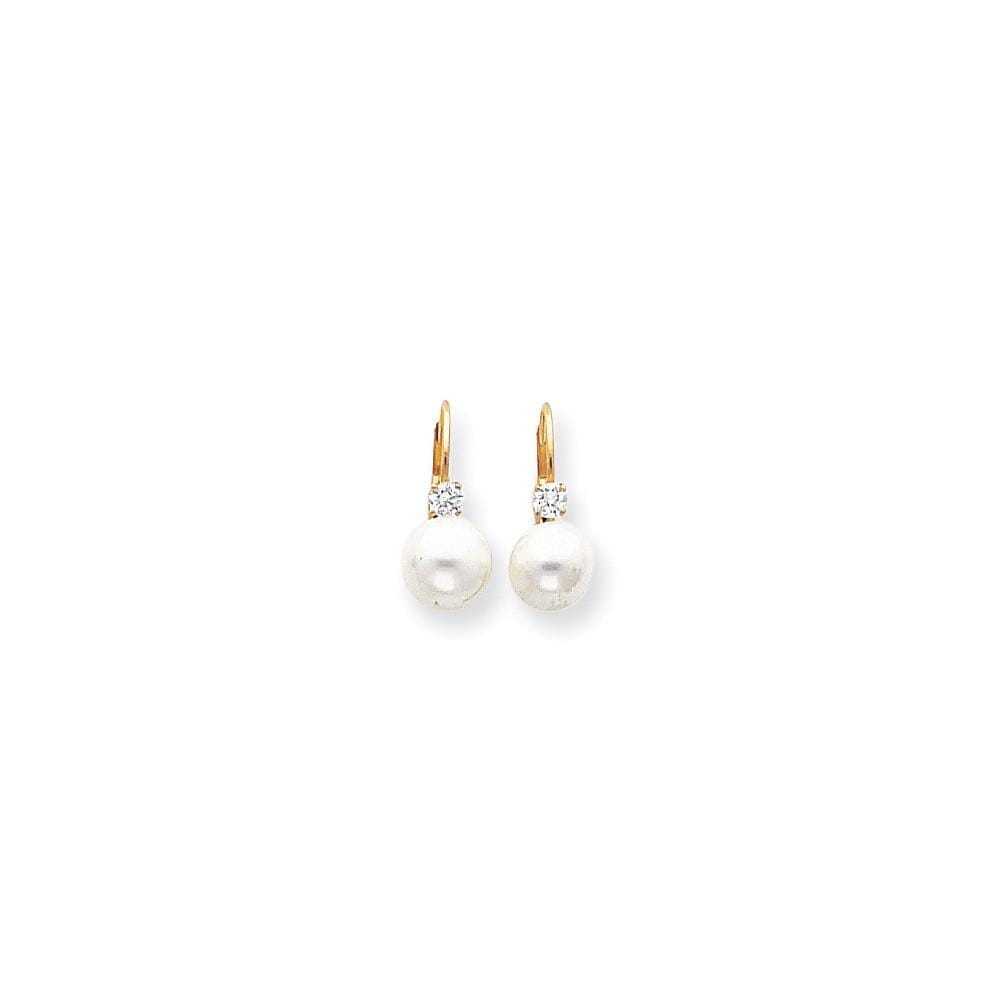 Lovely Rita's Earrings A 14k Yellow Gold Freshwater Pearl Earring