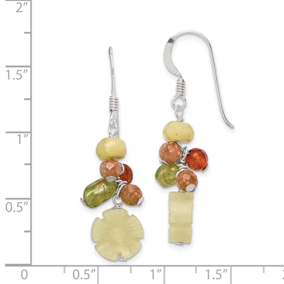 Lovely Rita's Earrings Jade Peridot Aventurine Carnelian Earrings