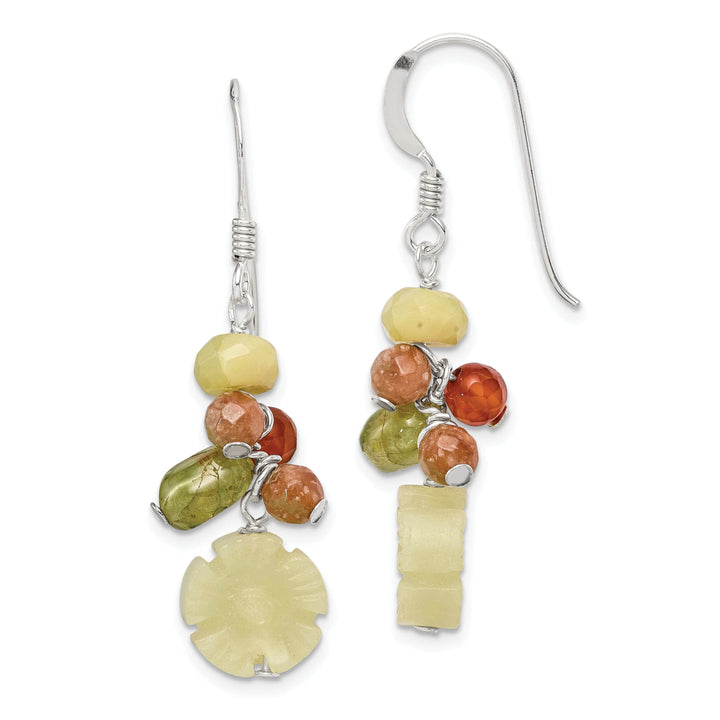 Lovely Rita's Earrings Jade Peridot Aventurine Carnelian Earrings