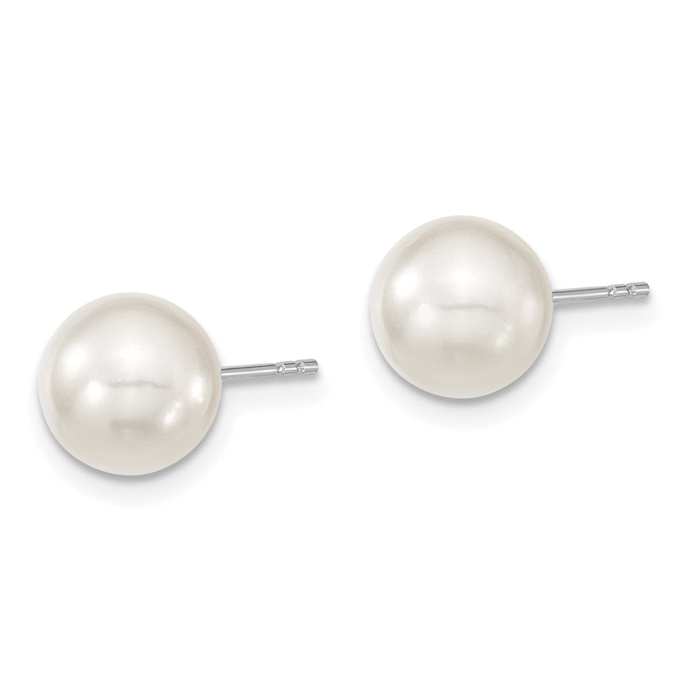 Majestik Shell Pearls Earrings Majestik Round White Pearl Stud Earrings