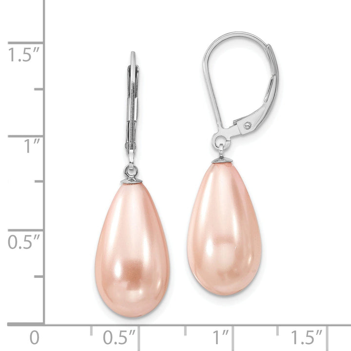 Majestik Shell Pearls Earrings Majestik Teardrop Pink Pearl Earrings