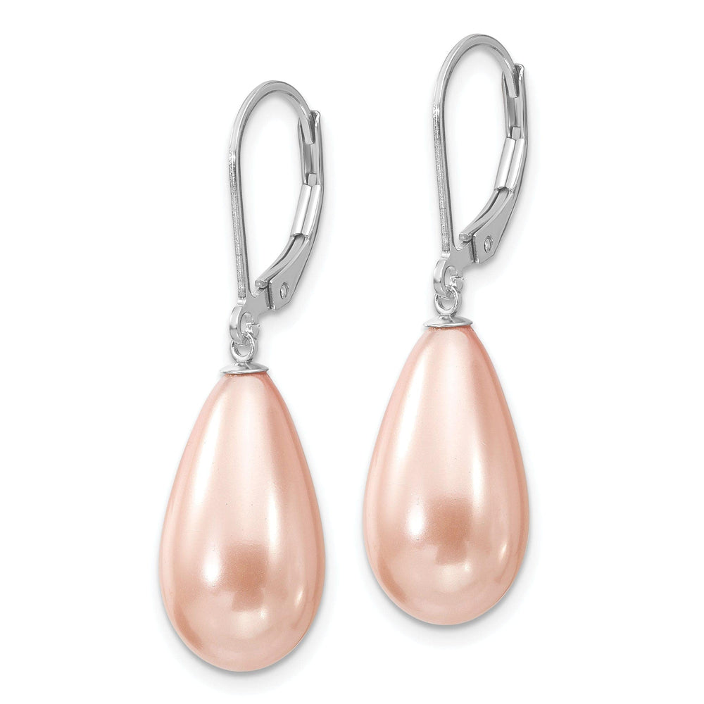 Majestik Shell Pearls Earrings Majestik Teardrop Pink Pearl Earrings