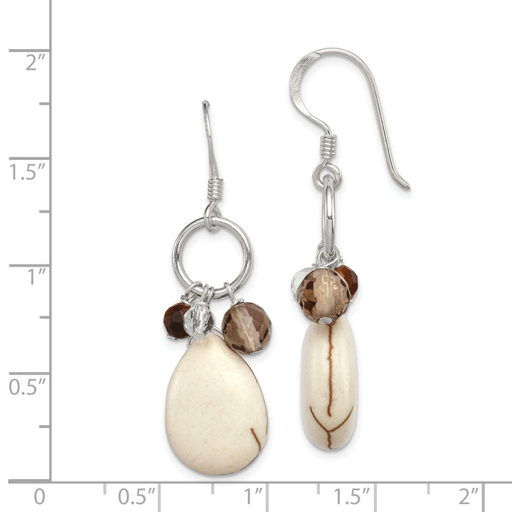 Lovely Rita's Earrings Silver Agate Quartz Tiger Eye Dangle Earrings
